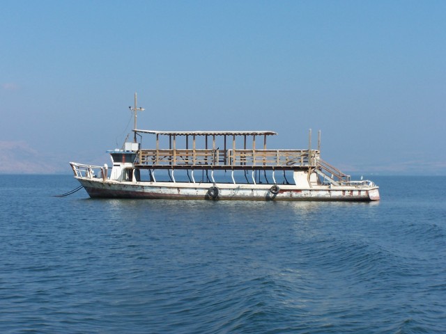 Sea of Galilee - anchored near the dock