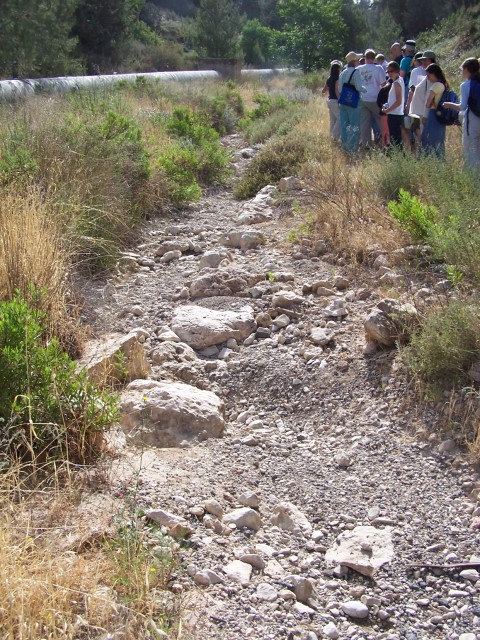 Emmaus Way - First,  just a rubble path,  and then a few larger stones that look like a pattern
