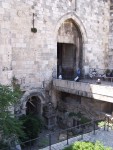 The Damascus Gate - Note the side gate, visible from lower excavations.  Typical gates were in "3s".  There was a large central gate and a smaller entrance on either side of the central gate.