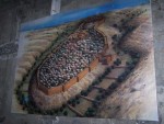 Painting, City of David at the entrance to the Hezekiah's Tunnel Excavations