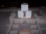 Temple Mount West wall excavation - Temple model from the east