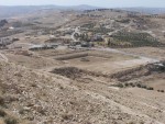 Herodion - Looking down at the artificial lake in the desert