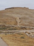 Tel Arad - Note the Cananite wall heading up to the fortress level.