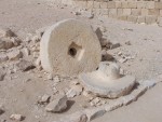 Tel Avdat - Flintstones car wheel,  or mill stone