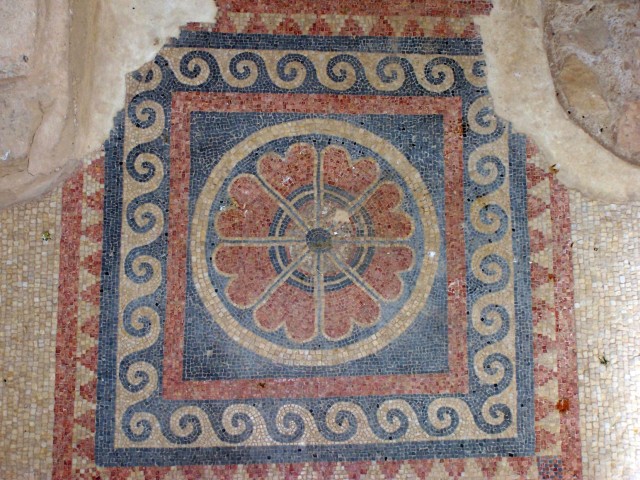 Masada - Mosaic from the bath house.
