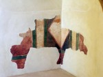 Masada - Fresco painting on plastered wall to look like fine Roman Living