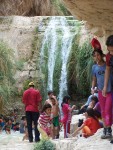 EnGedi - School Kids relishing in the cool water.