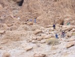 Qumran - our class ascending to one of the caves