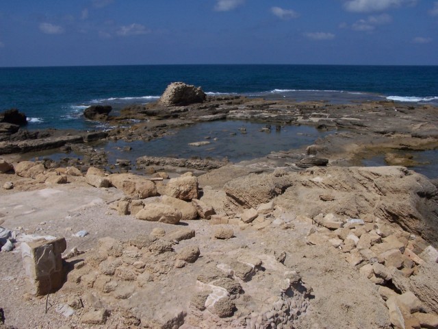 Ceaserea - Location of Herodian Palace that extended out into the sea.
