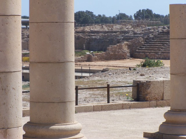 Ceaserea - Columns from palace restoration