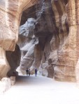 Petra - as you walk through the siq - there are times you lose perspective