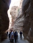 Petra - At times the siq has walls that go up hundreds of feet,  and it is only 10's of feet wide.