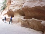 Petra - Water channel carved into the side of the siq