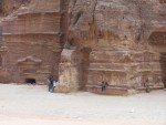 Petra - Accross from the treasury are additional tombs of much more modest configurations