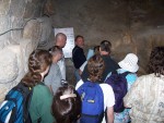 Teaching at the entrance to Hezekiahs tunnel
